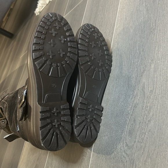 Santana Canada Waterproof Boots Cayley Suede / Rubber Brown Rain Boots Size 8 - Picture 10 of 16